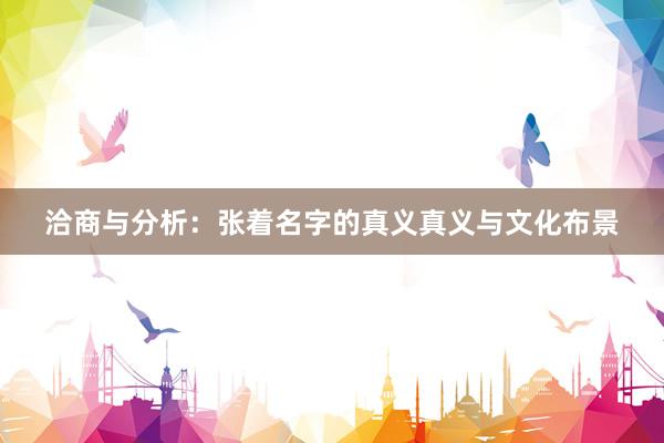 洽商与分析：张着名字的真义真义与文化布景